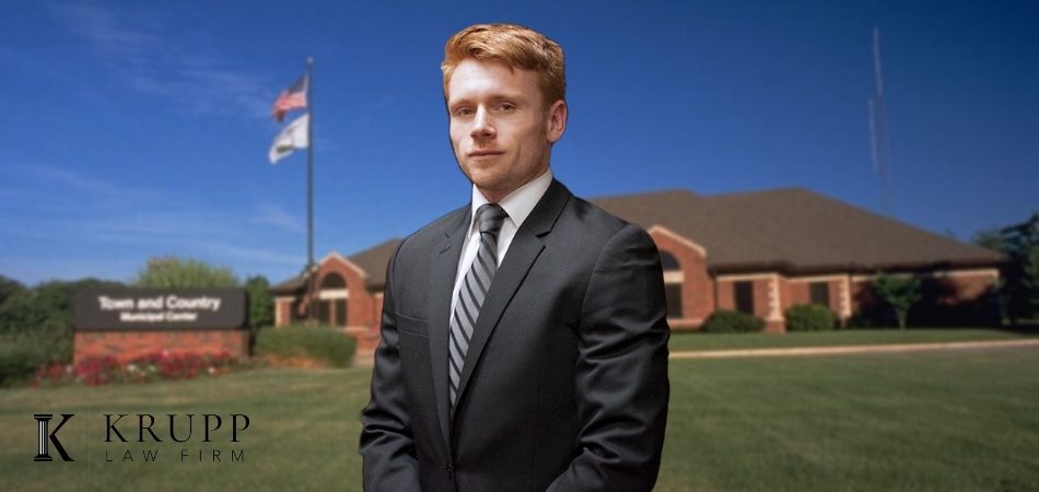 Ryan Krupp in front of Town and Country Municipal Court