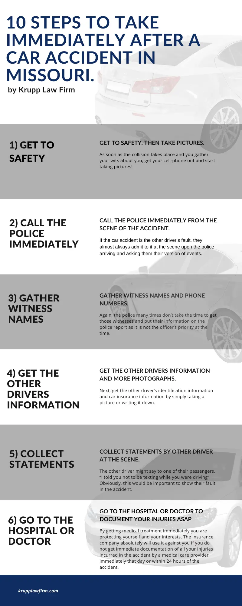 ten steps to take after a car accident infographic 1